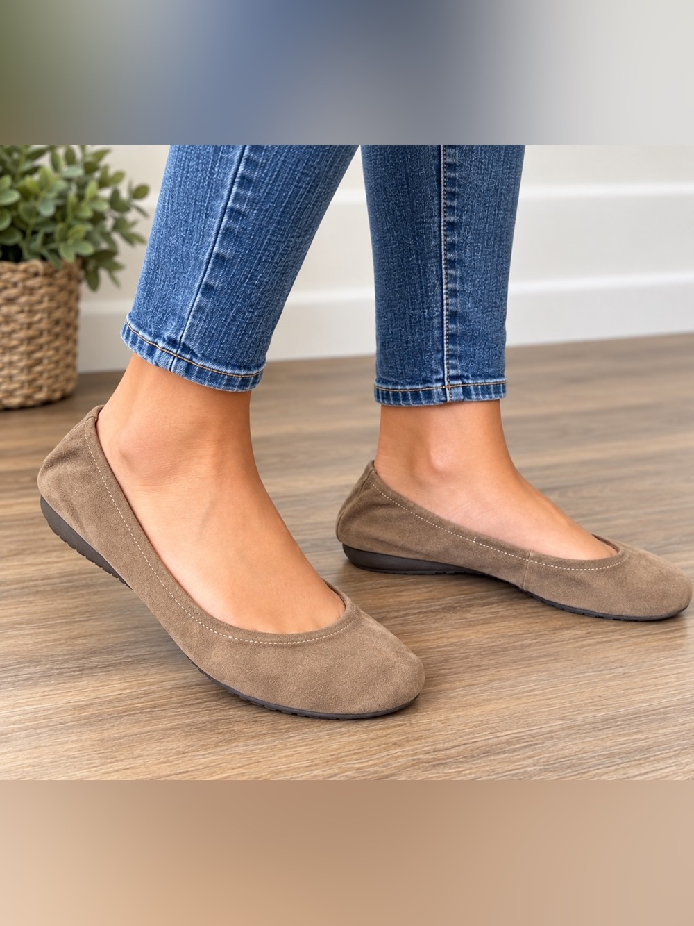 me too brown Suede Slip-On Ballet Flats- size 9.5